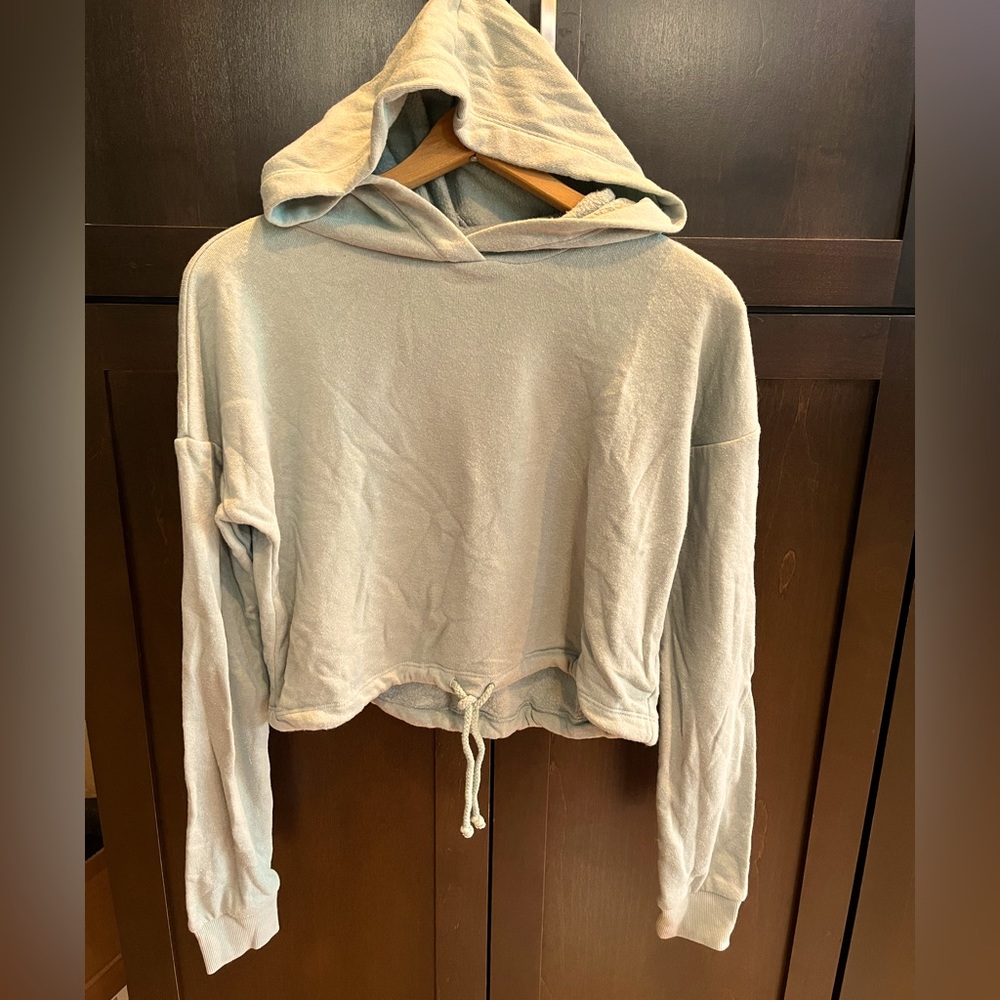 Colsie blue cropped loungewear hoodie, size XS